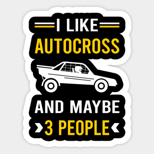 3 People Autocross Sticker